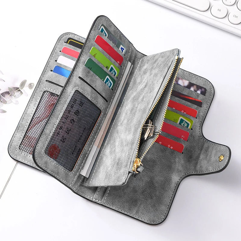 Heart‑Shaped Paw & Butterfly Wallet – Cute Card & Coin Purse