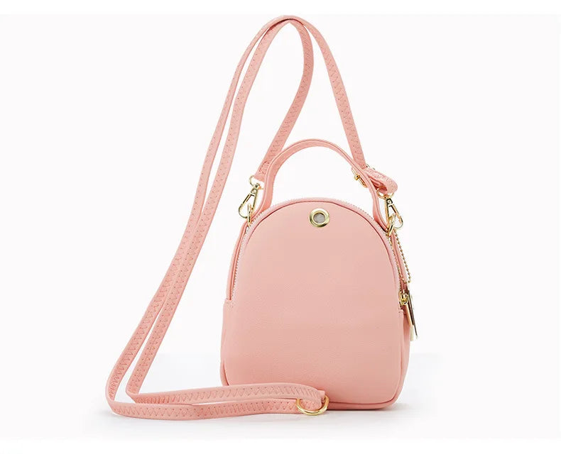 Mini Convertible Backpack Purse – Waterproof PU Fashion Bag for Everyday Carry