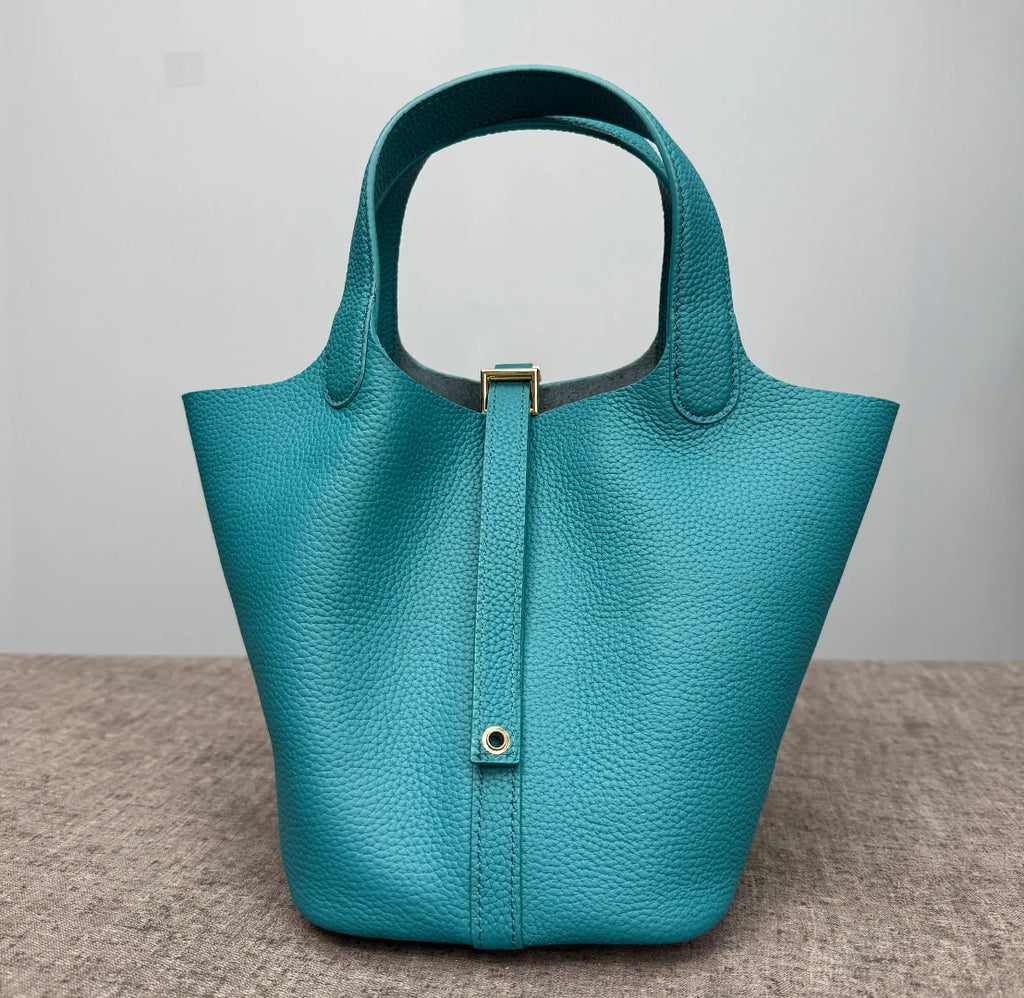 MENDY Genuine Leather Bucket Bag for Women
