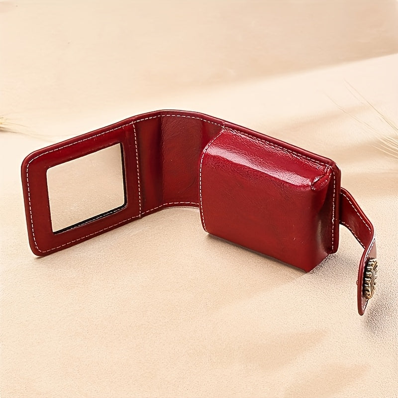 Mini Portable Lipstick Case with Mirror – Compact Travel Makeup Organizer