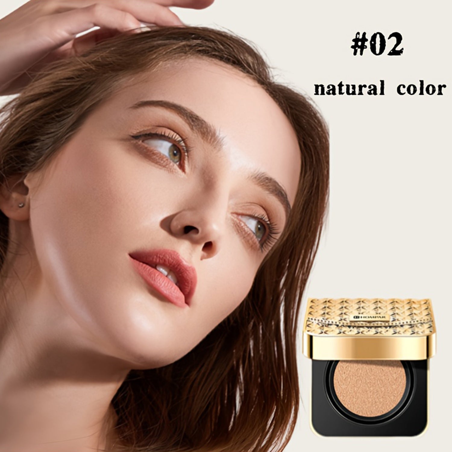 Mini Air Cushion Foundation Golden Bag– Long-Lasting BB Cream in Golden Purse Compact