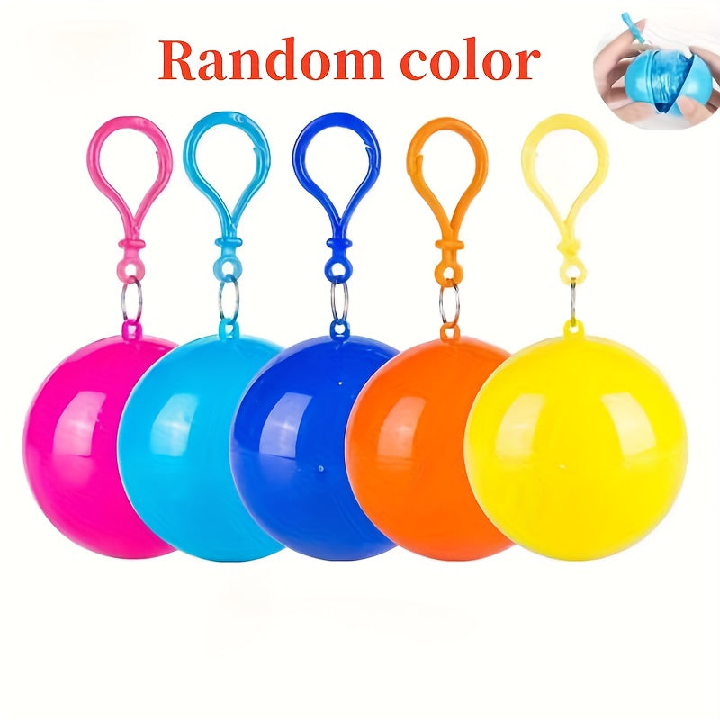 Mini Rain Poncho Set – 6-Piece Compact Keychain Balls for Travel