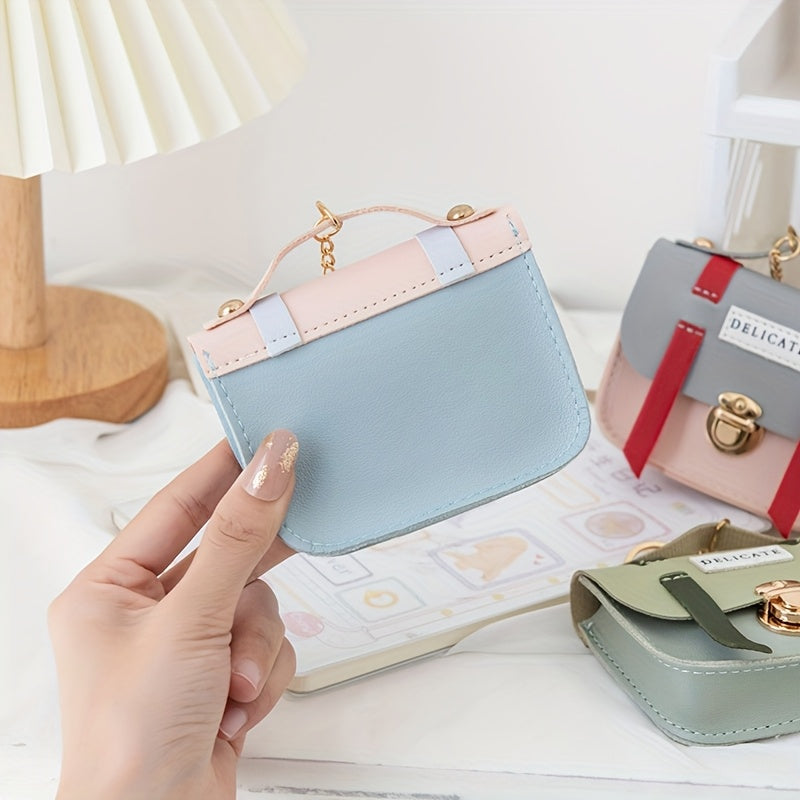 Mini Coin Purse Keychain – Compact Wallet with Lock Closure