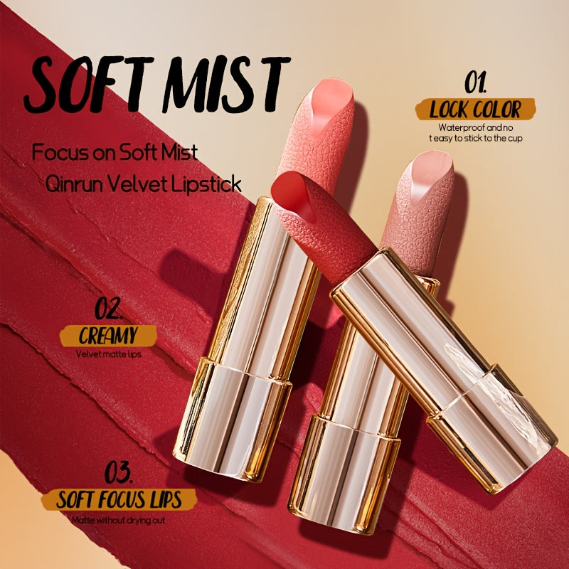 Mini Matte Velvet Lipstick Set – 3 Colors with Golden Chain Bag