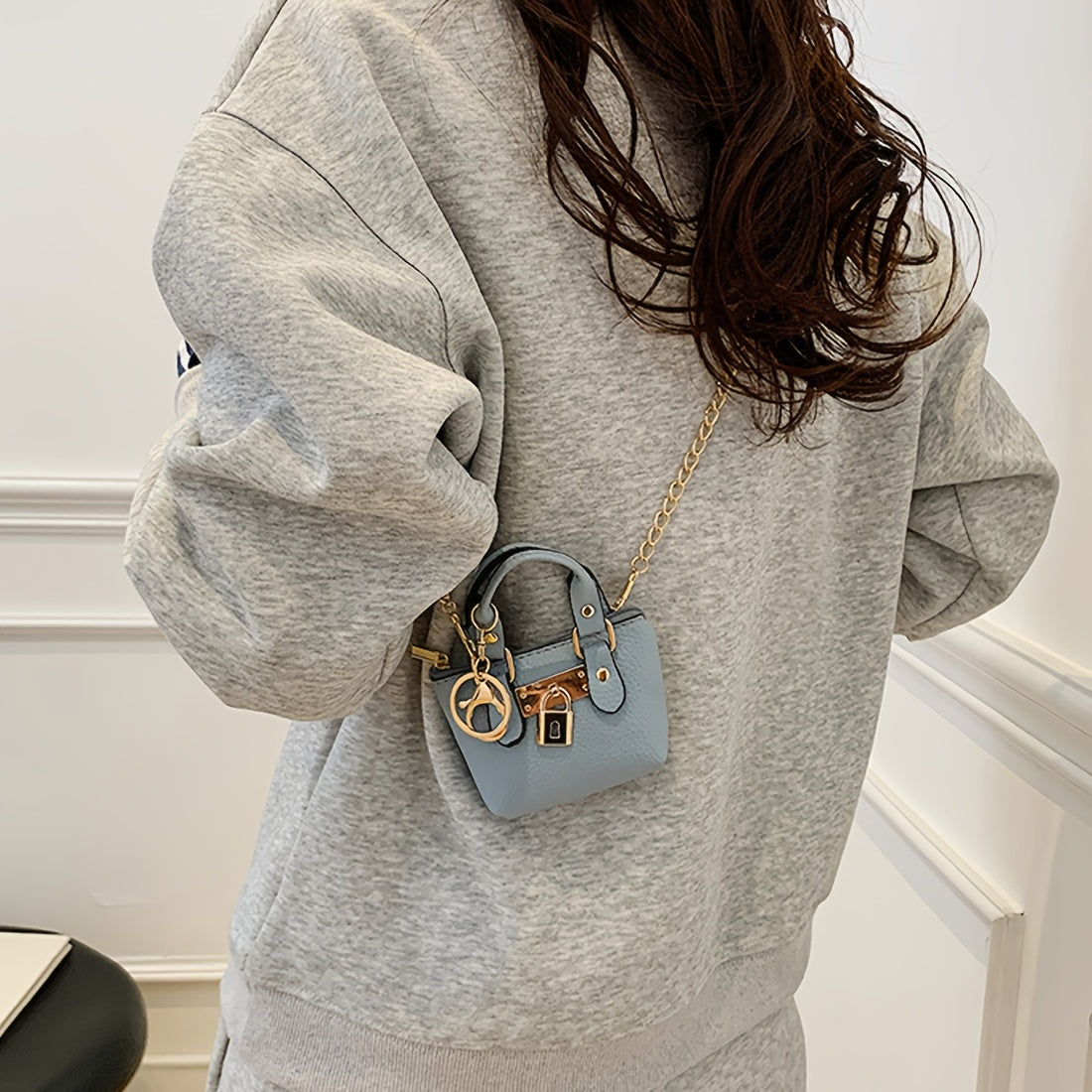 Mini Korean Handbag – Detachable Crossbody Shoulder Bag with Zipper