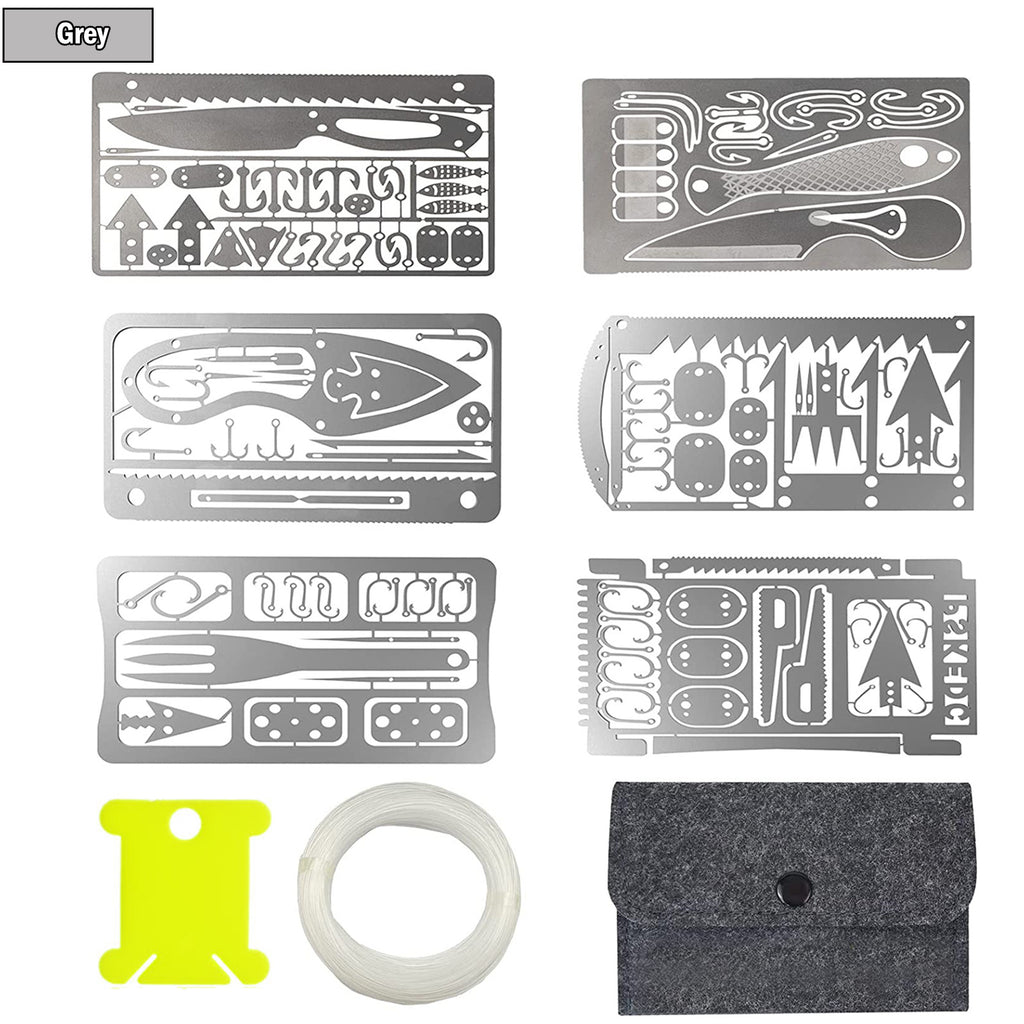 Mini EDC Survival Card Kit – 6-Piece Compact Multitool