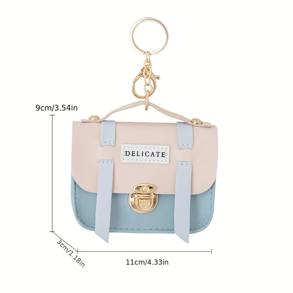 Mini Coin Purse Keychain – Compact Wallet with Lock Closure