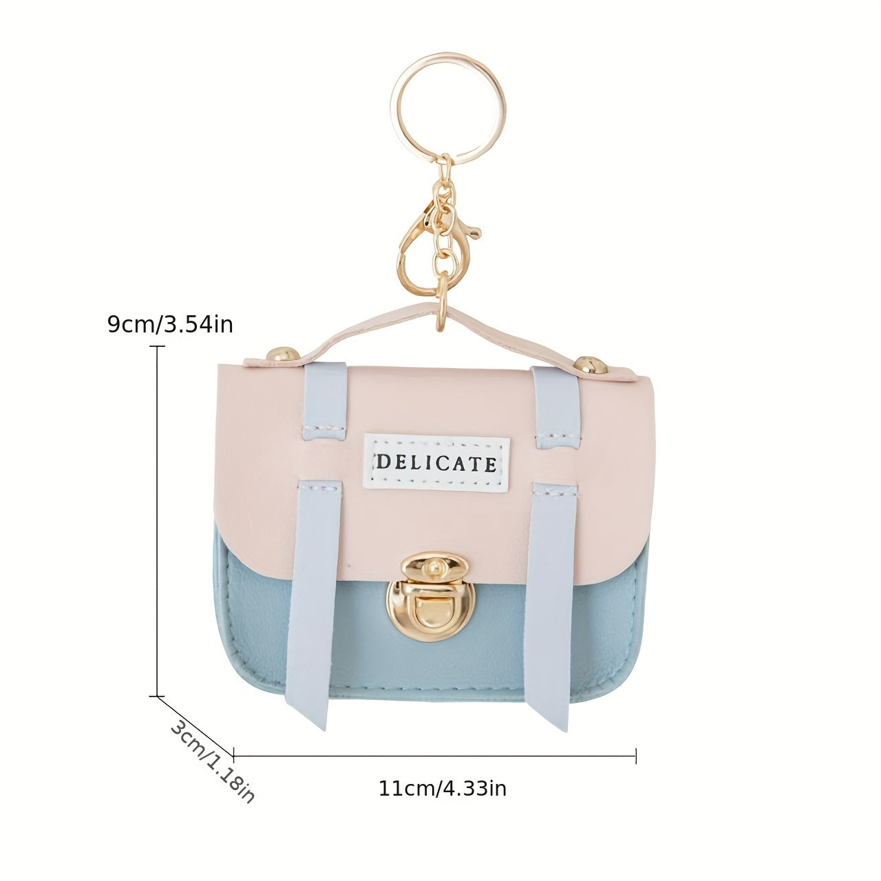 Mini Coin Purse Keychain – Compact Wallet with Lock Closure