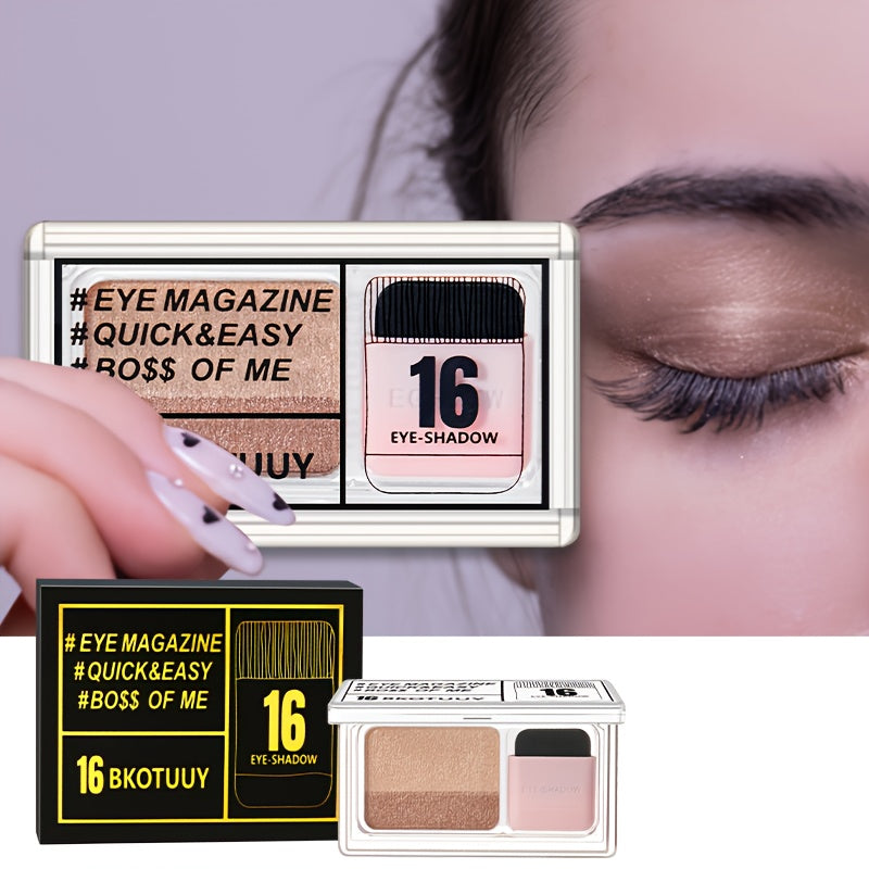 Dual-Tone Eyeshadow Palette One Stroke Application