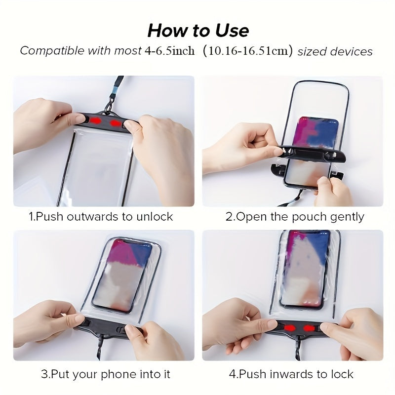 Mini Universal Waterproof Phone Pouch – PVC Case for iPhone & Android
