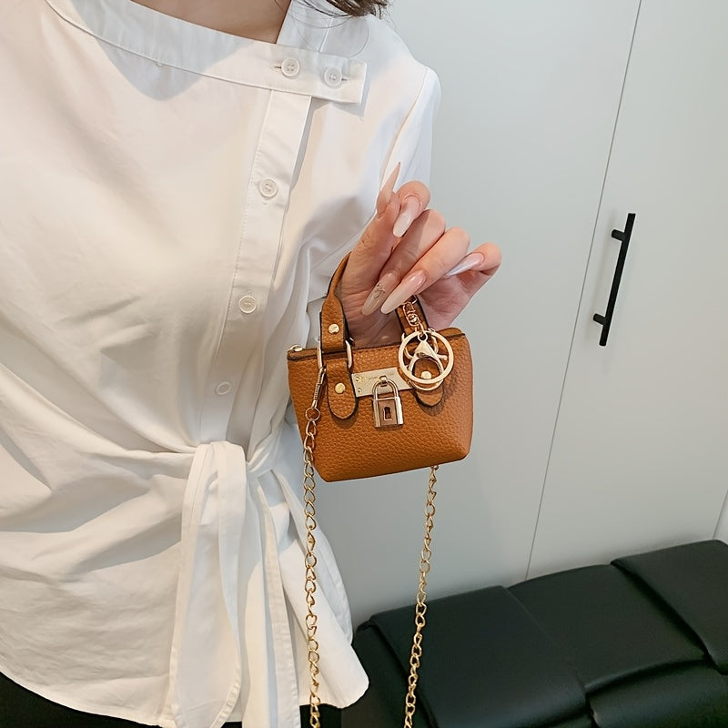 Mini Korean Handbag – Detachable Crossbody Shoulder Bag with Zipper