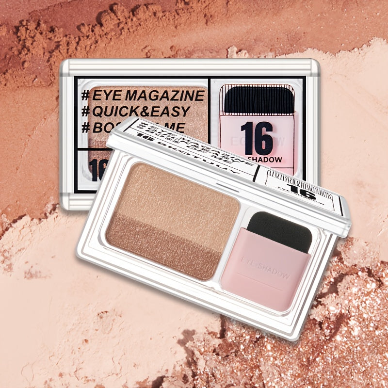 Dual-Tone Eyeshadow Palette One Stroke Application