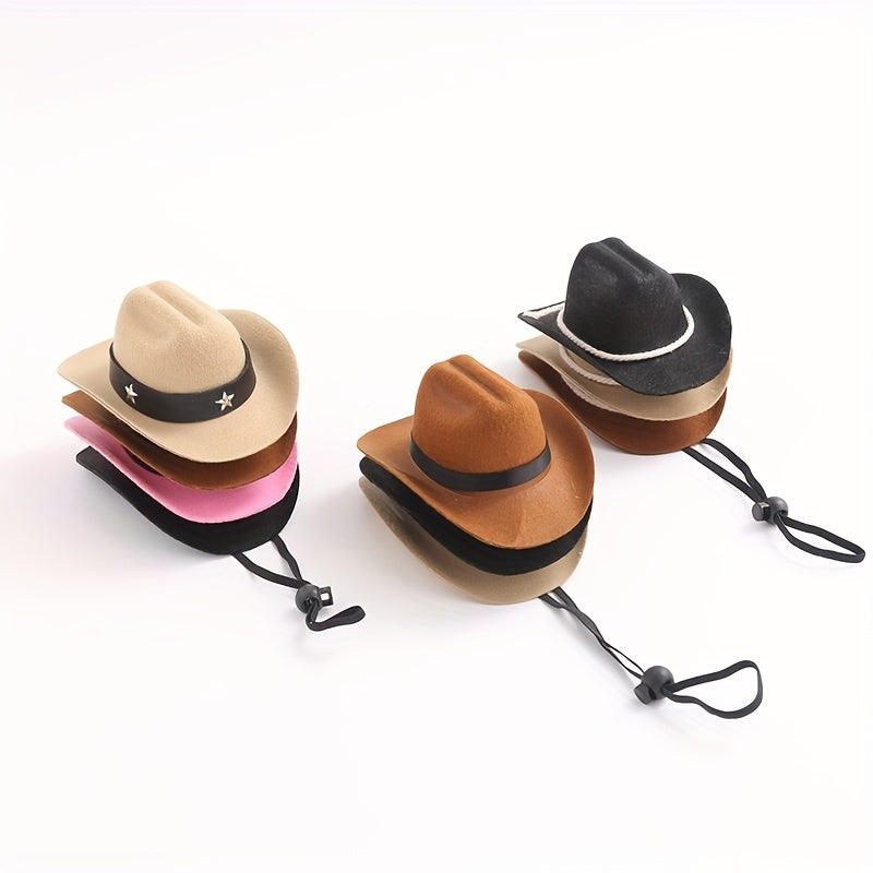 Mini Cowboy Hat for Pets - Adorable Western Hat for Small Dogs & Cats