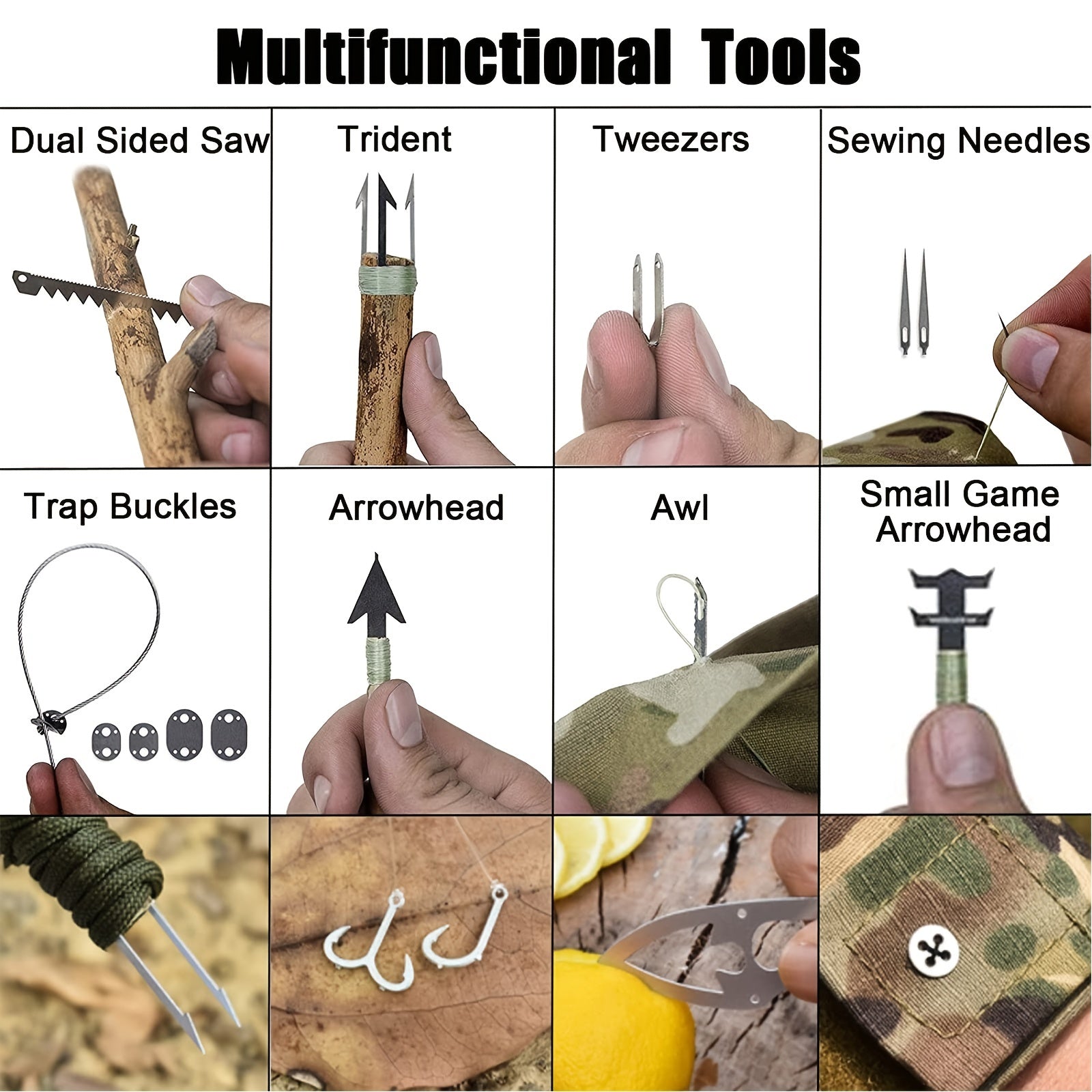 Mini EDC Survival Card Kit – 6-Piece Compact Multitool